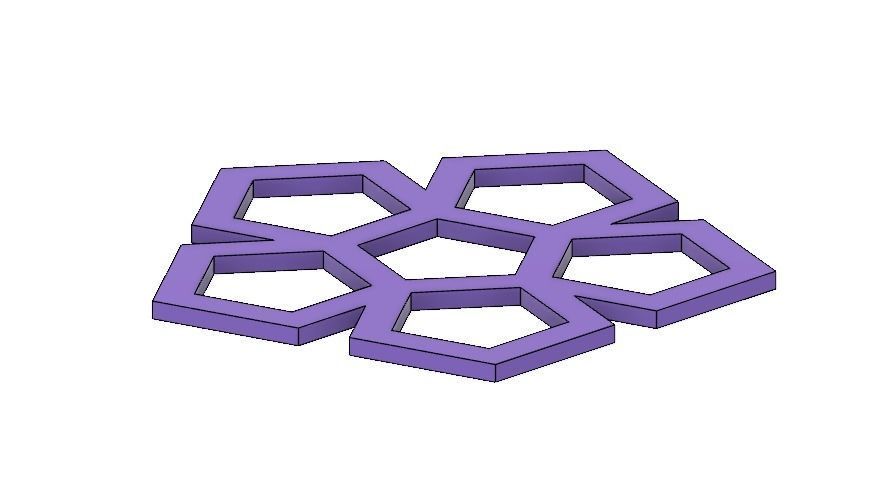 Geometric Shapes and Scribbles Coaster Set 3D print model_8