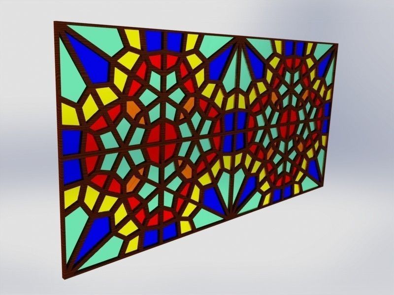 Persian Window Free 3D model_8