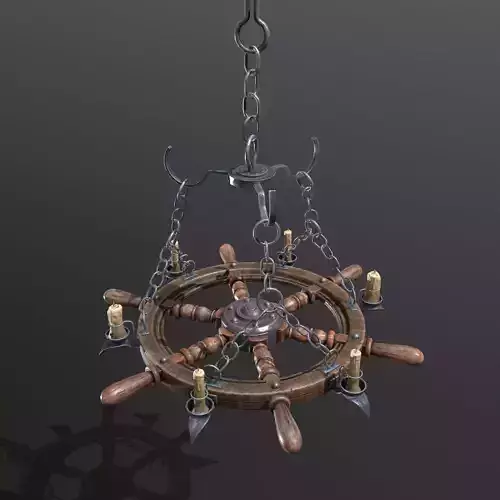 pirate chandelier Free low-poly 3D model
