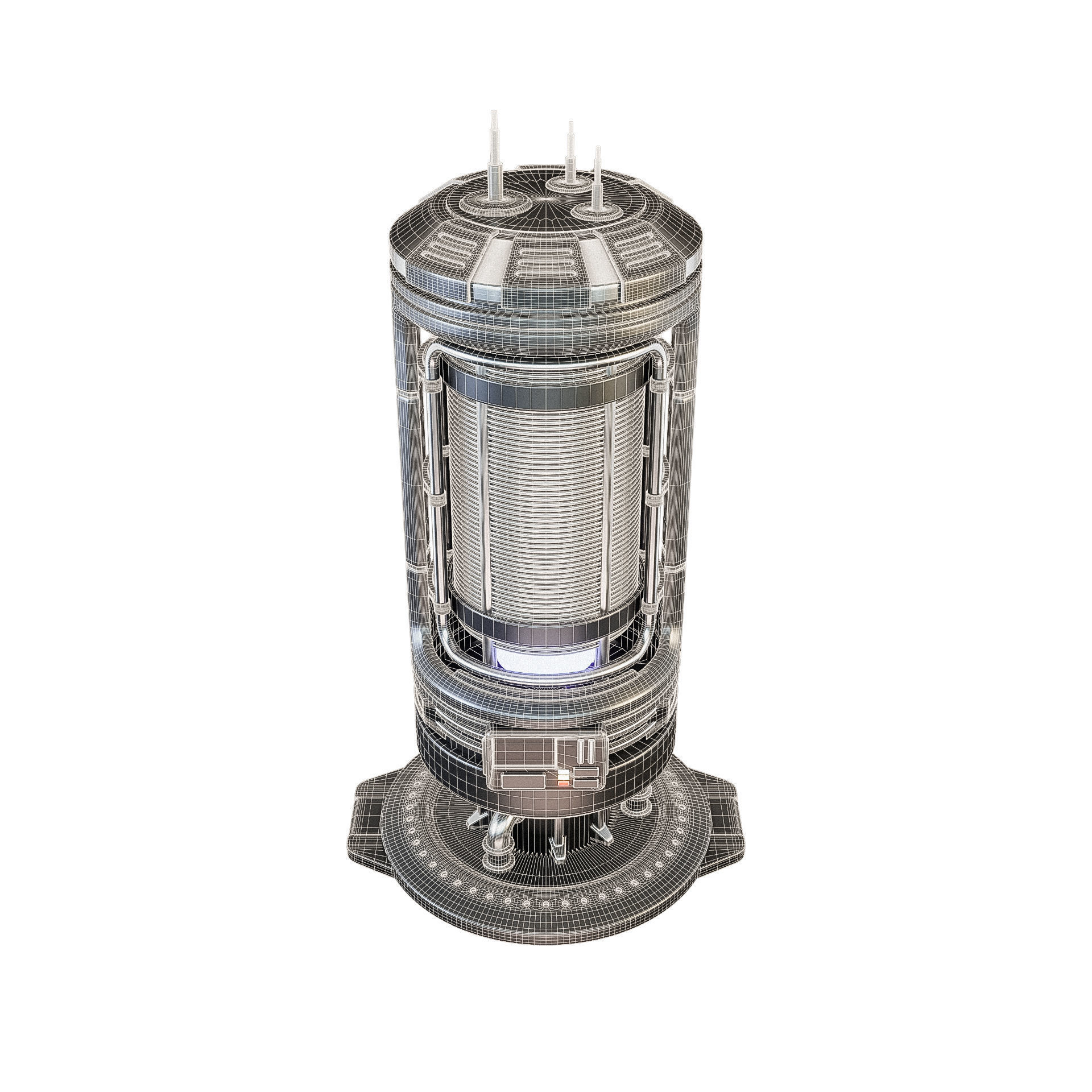 Sci-fi Power generator Free Free 3D model_9