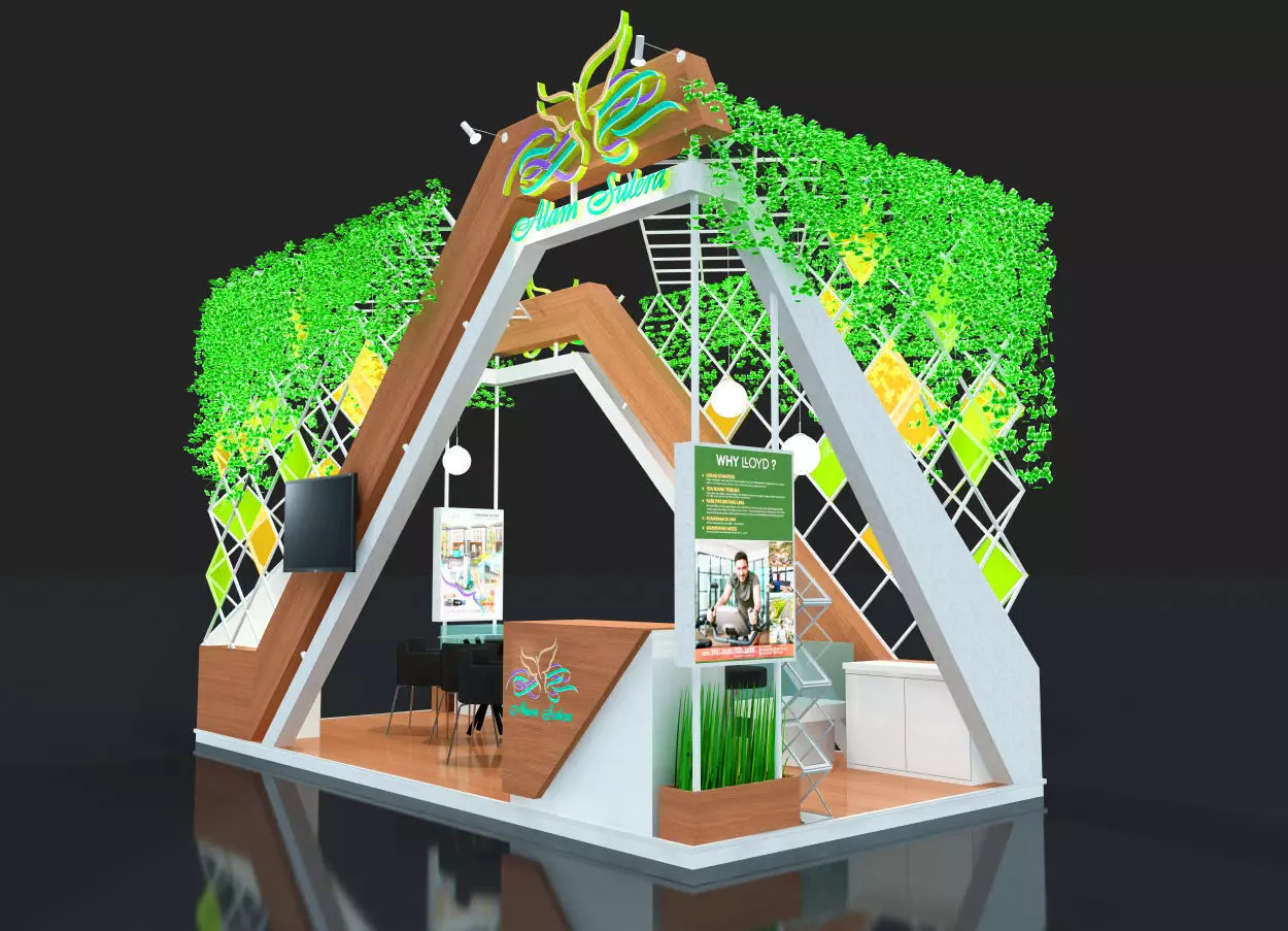 exhibition stand 3D print model_0