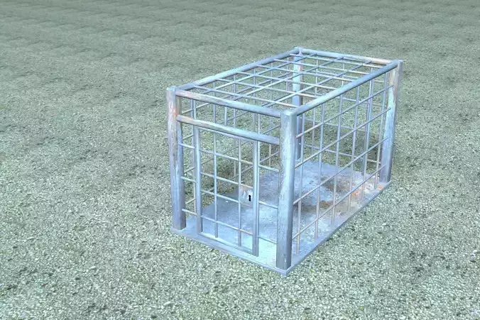 Iron cage Low-poly 3D model