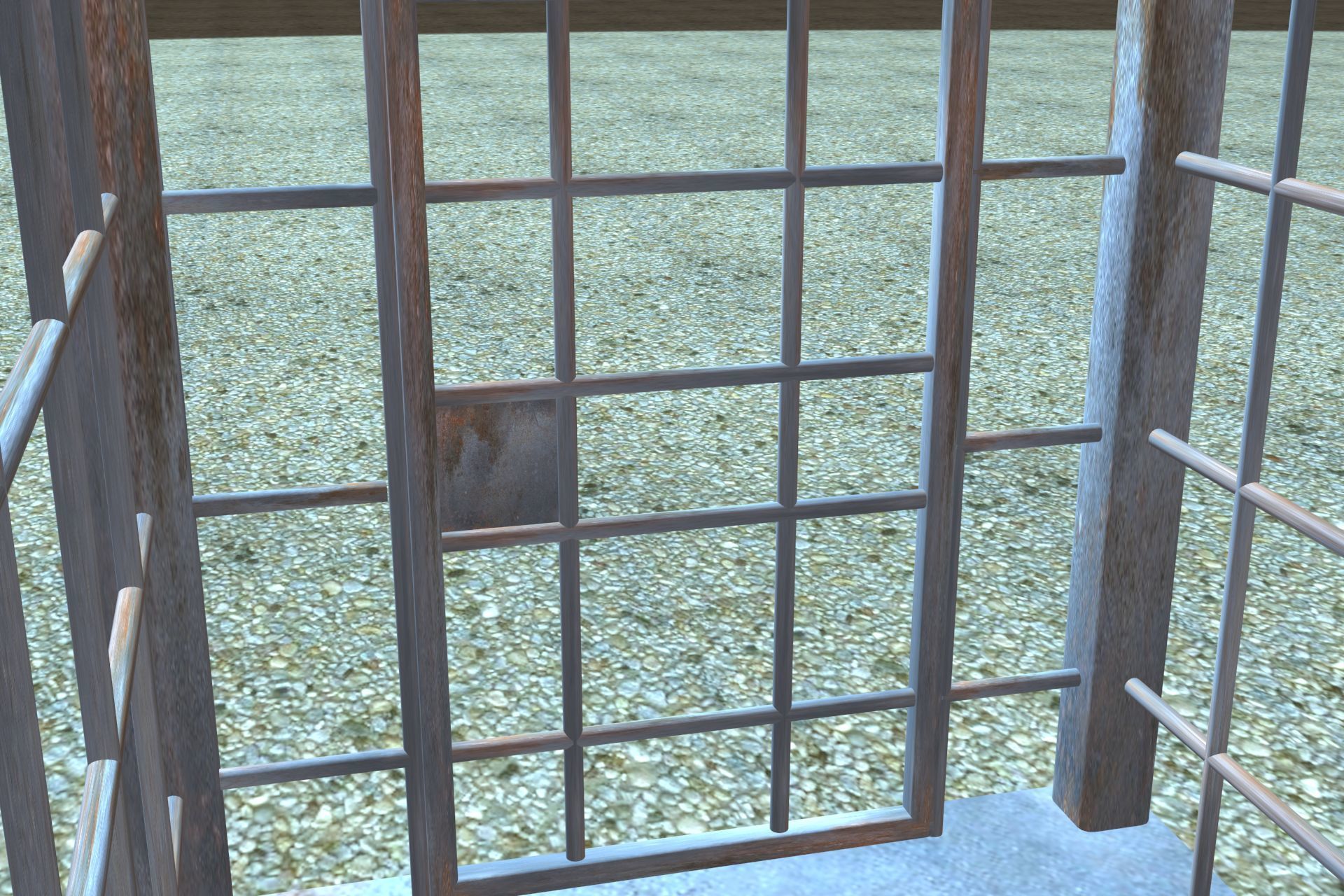 Iron cage Low-poly 3D model_3