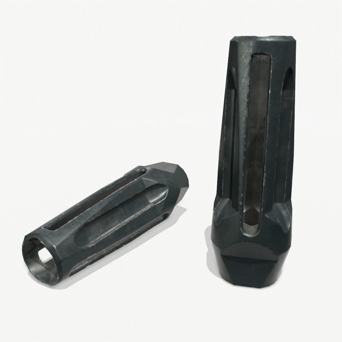 Muzzle Brake  Pack Vol-1 Low-poly 3D model_8