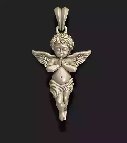 baby angel pendant 3D print model