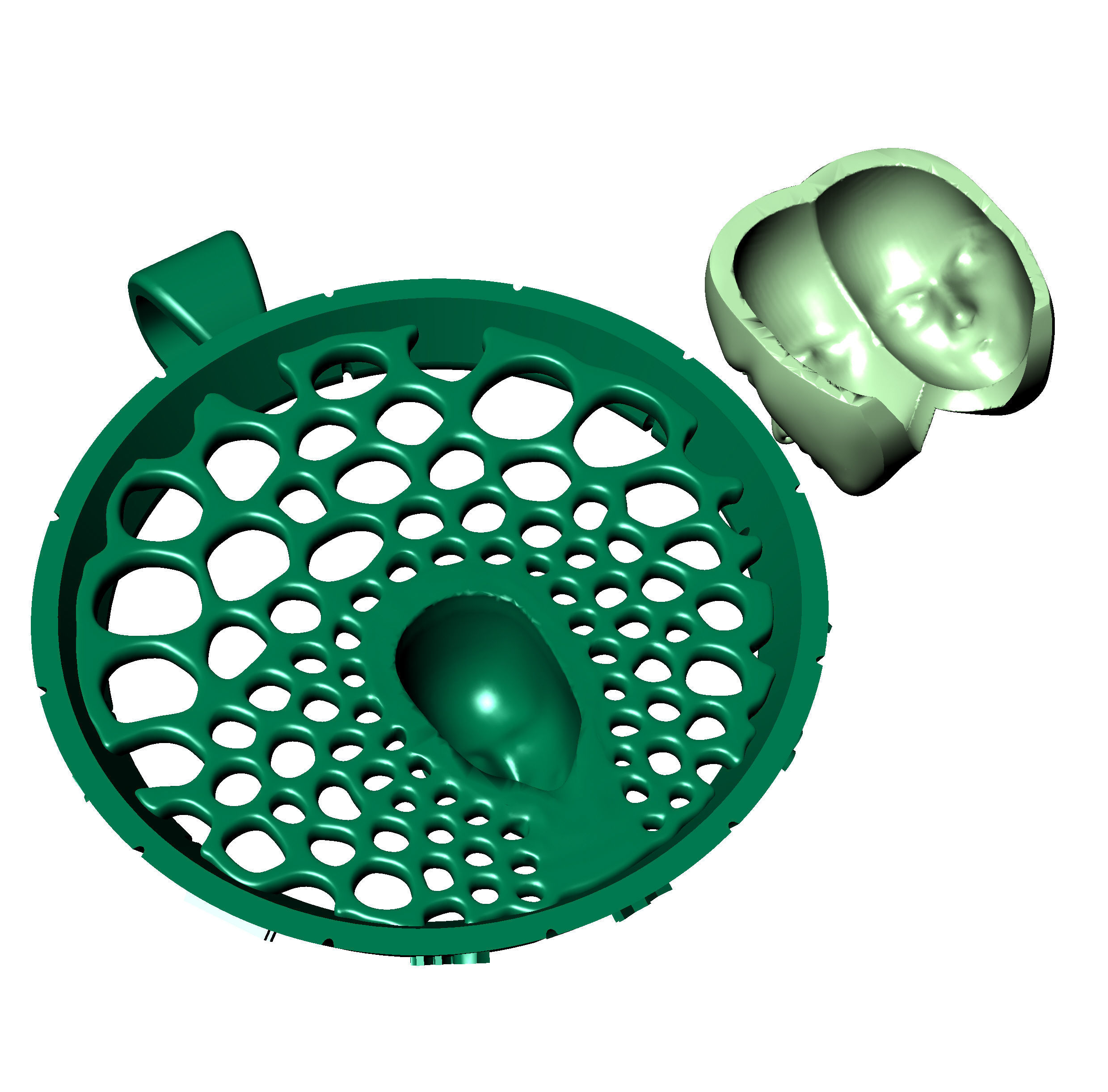 Zodiac sign Pendant Gemini 3D print model_9