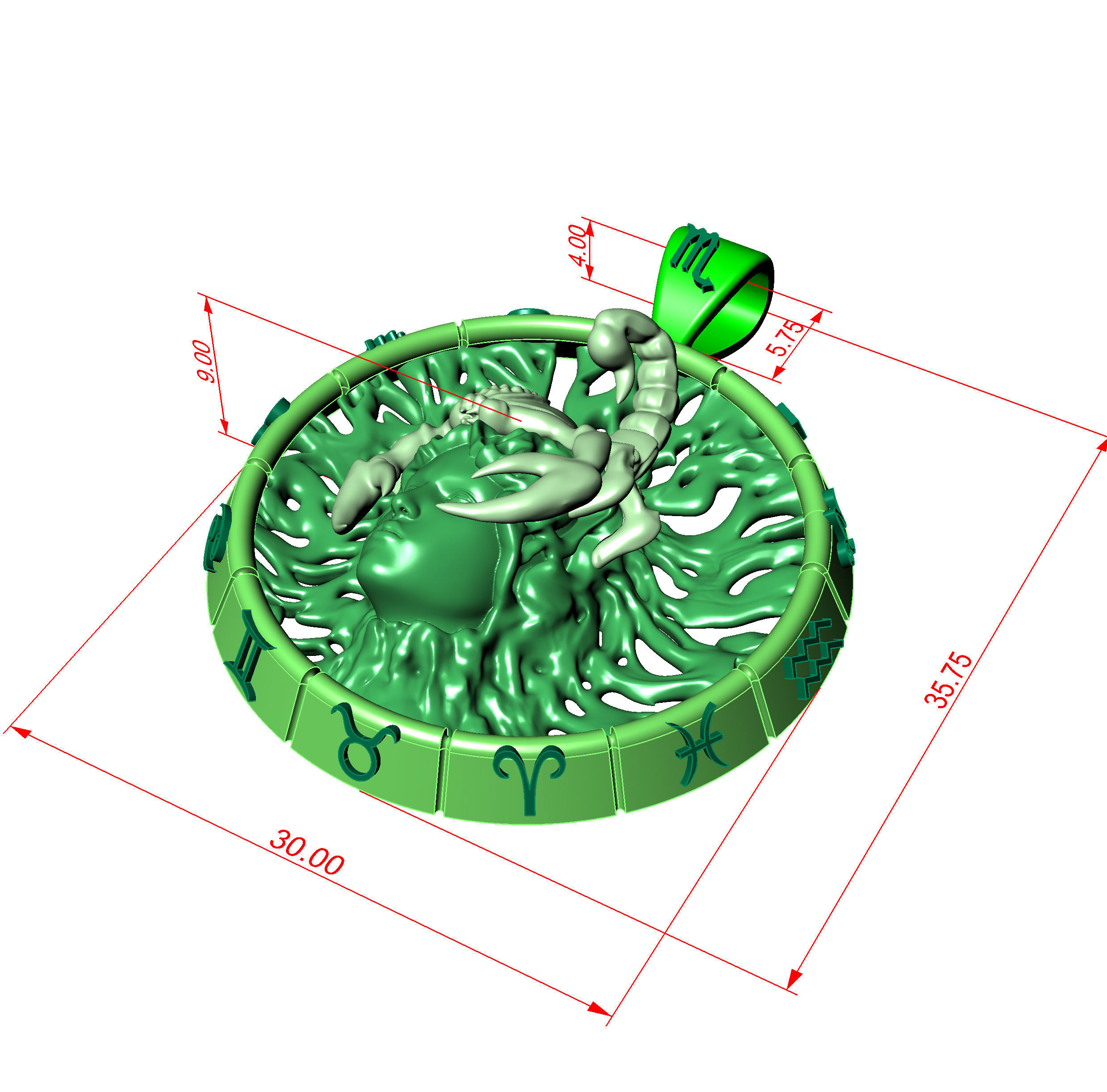 Zodiac signs 3D Model Collection_23