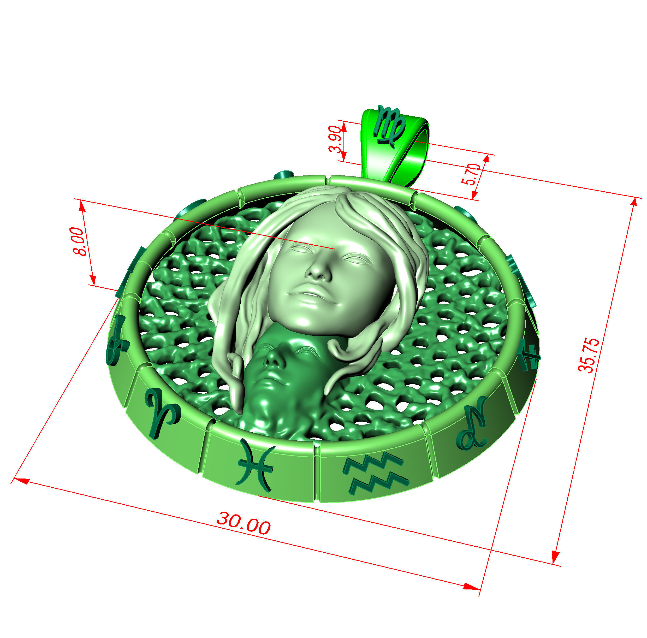 Zodiac signs 3D Model Collection_22