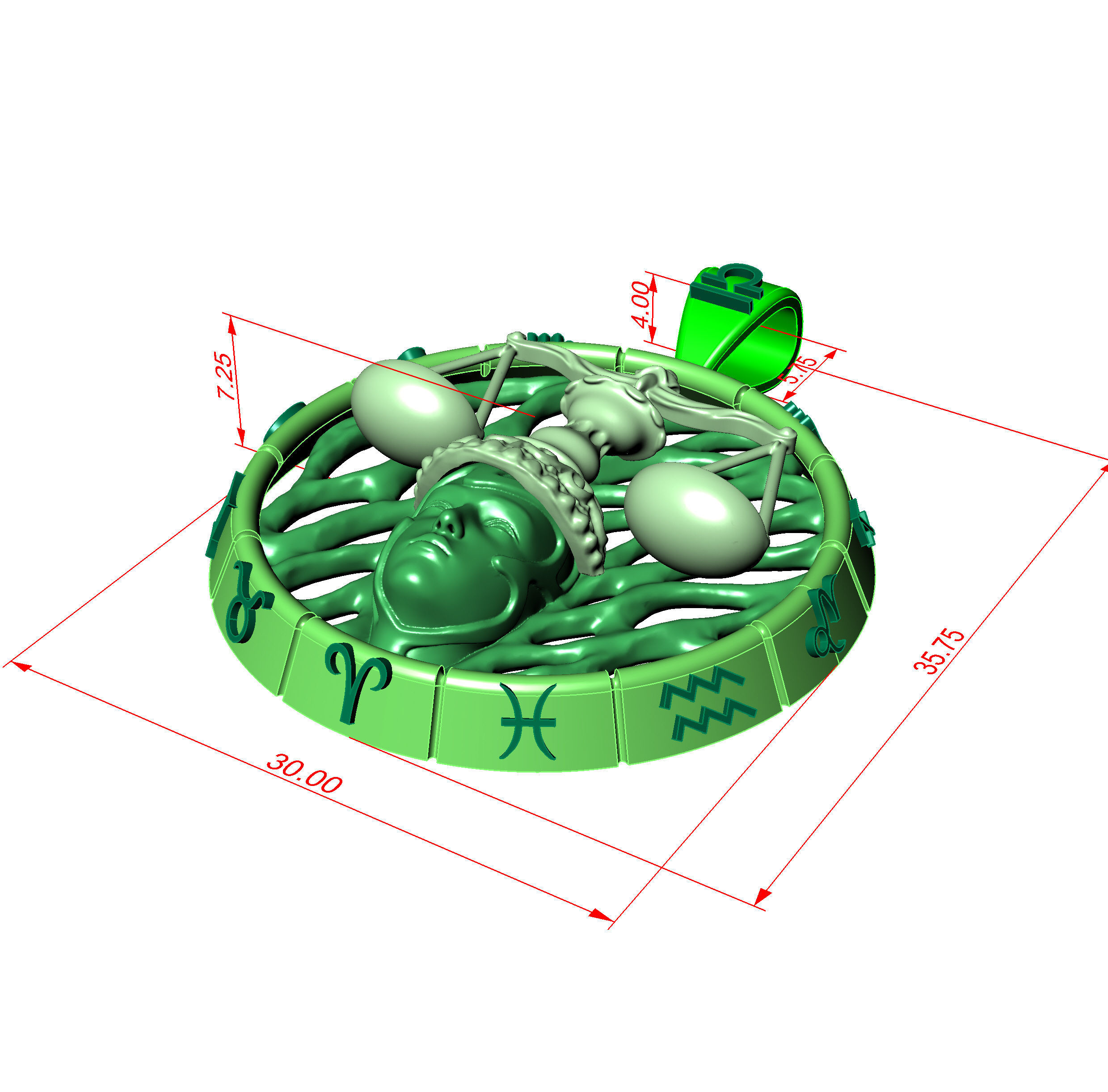 Zodiac signs 3D Model Collection_19