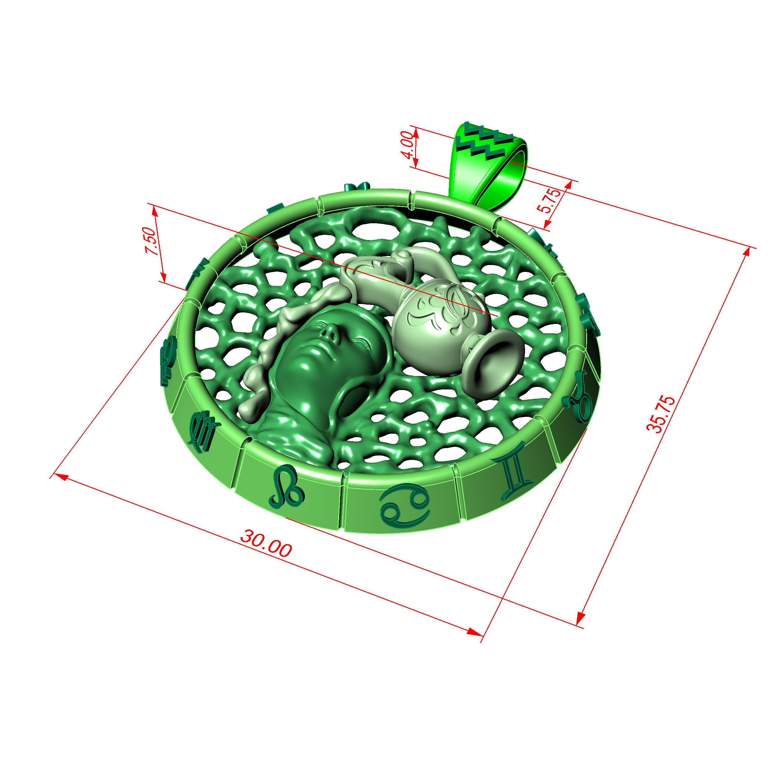 Zodiac signs 3D Model Collection_16
