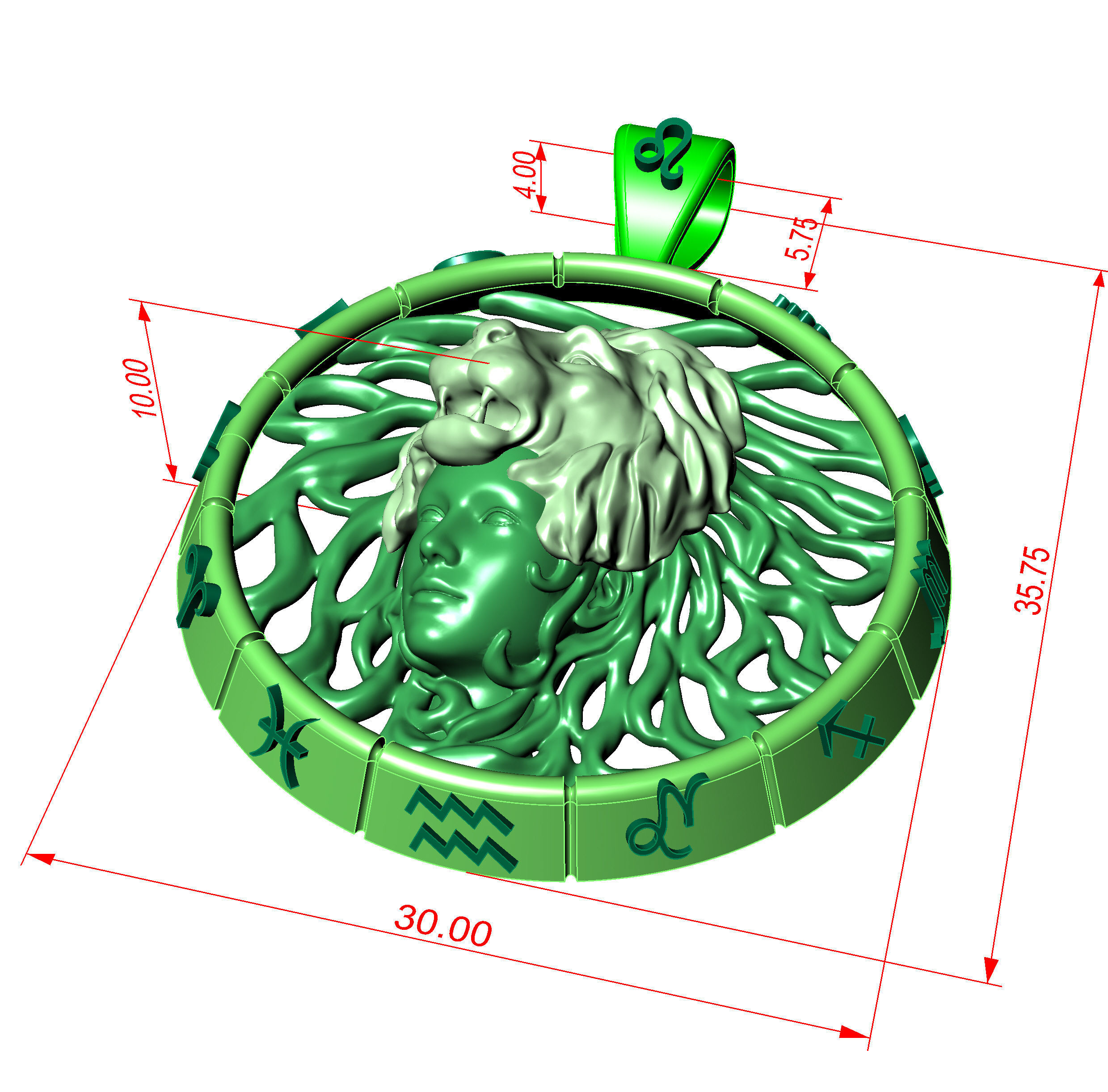 Zodiac signs 3D Model Collection_18
