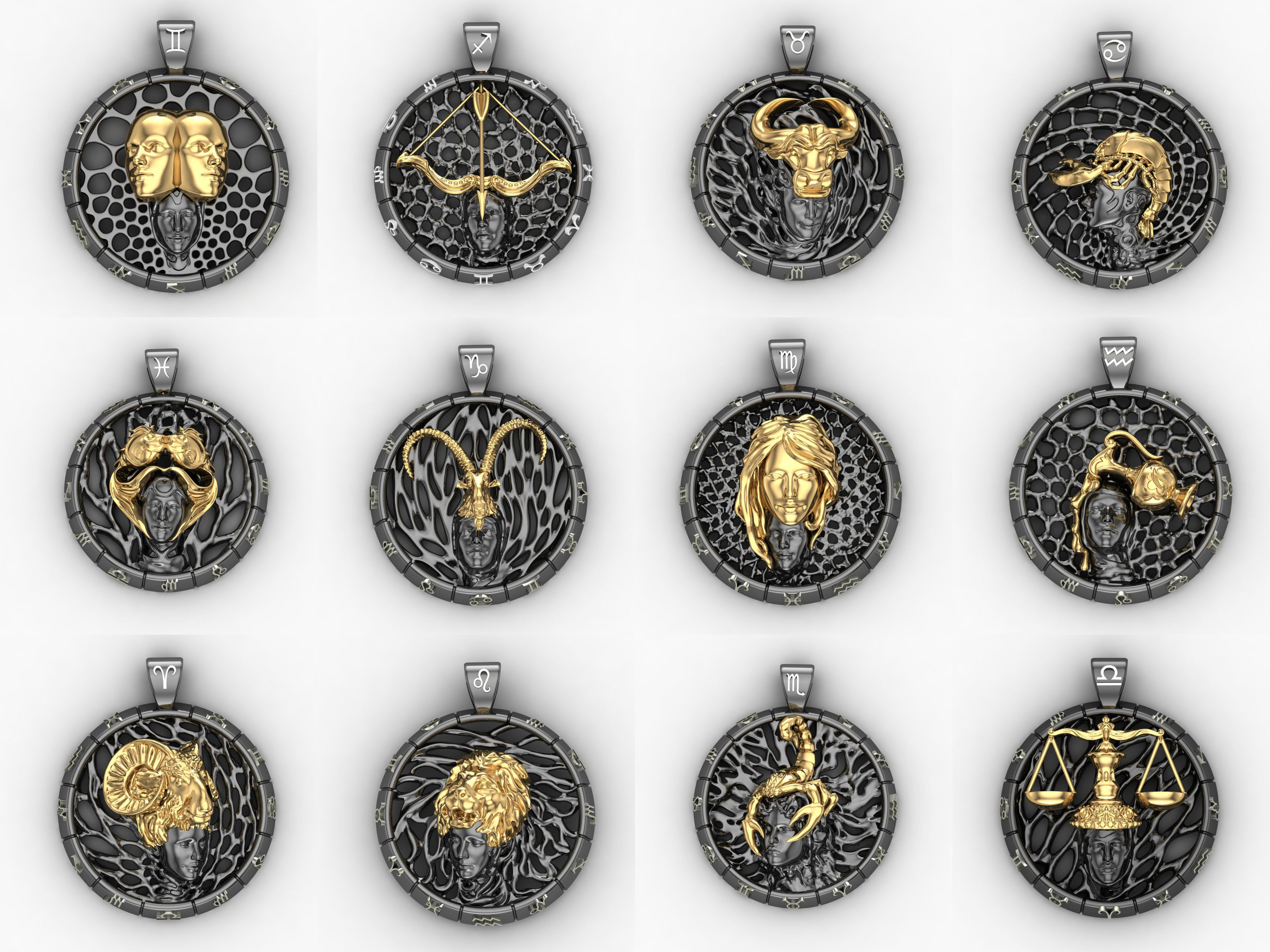 Zodiac signs 3D Model Collection_0