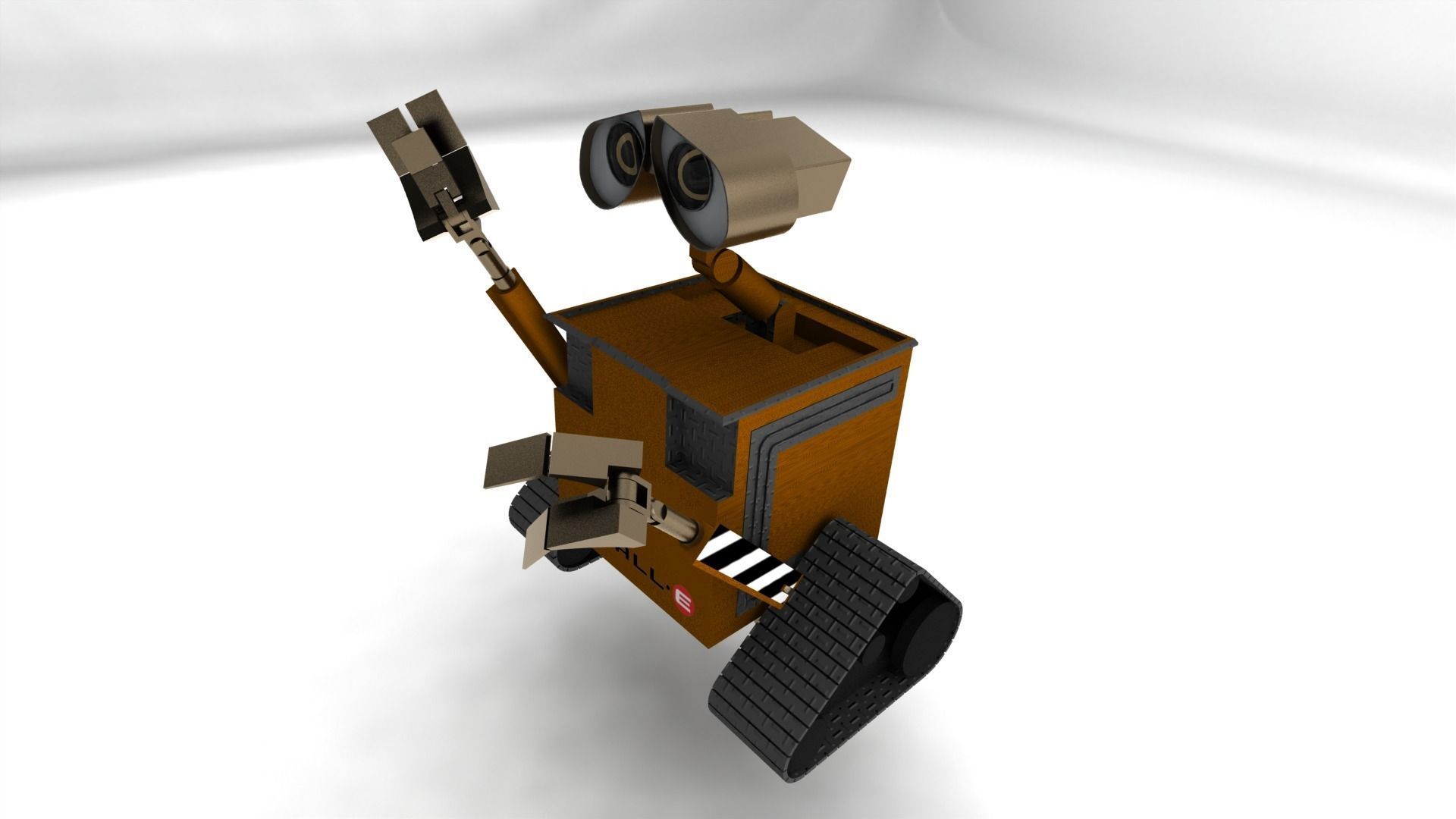 Wall e - robot Free 3D model_7