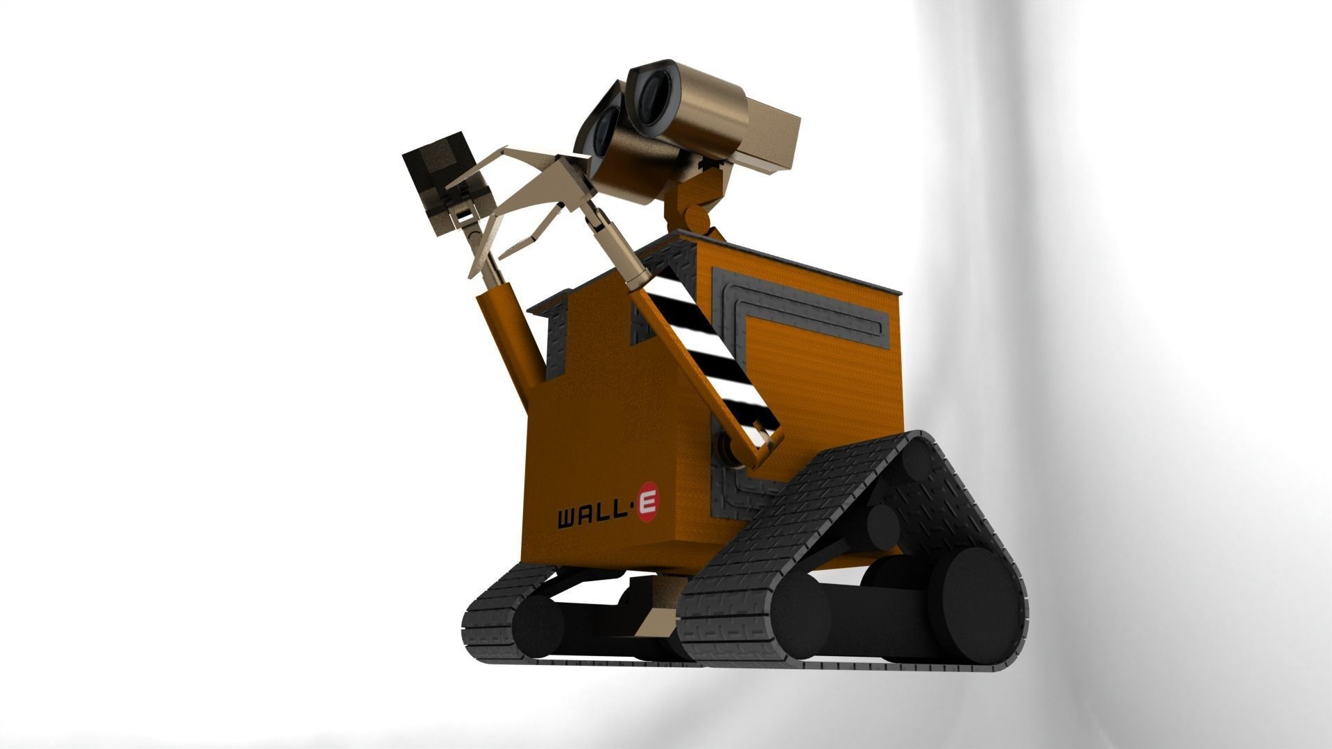 Wall e - robot Free 3D model_8