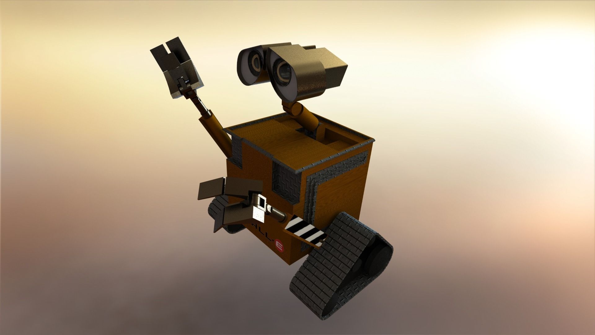 Wall e - robot Free 3D model_9