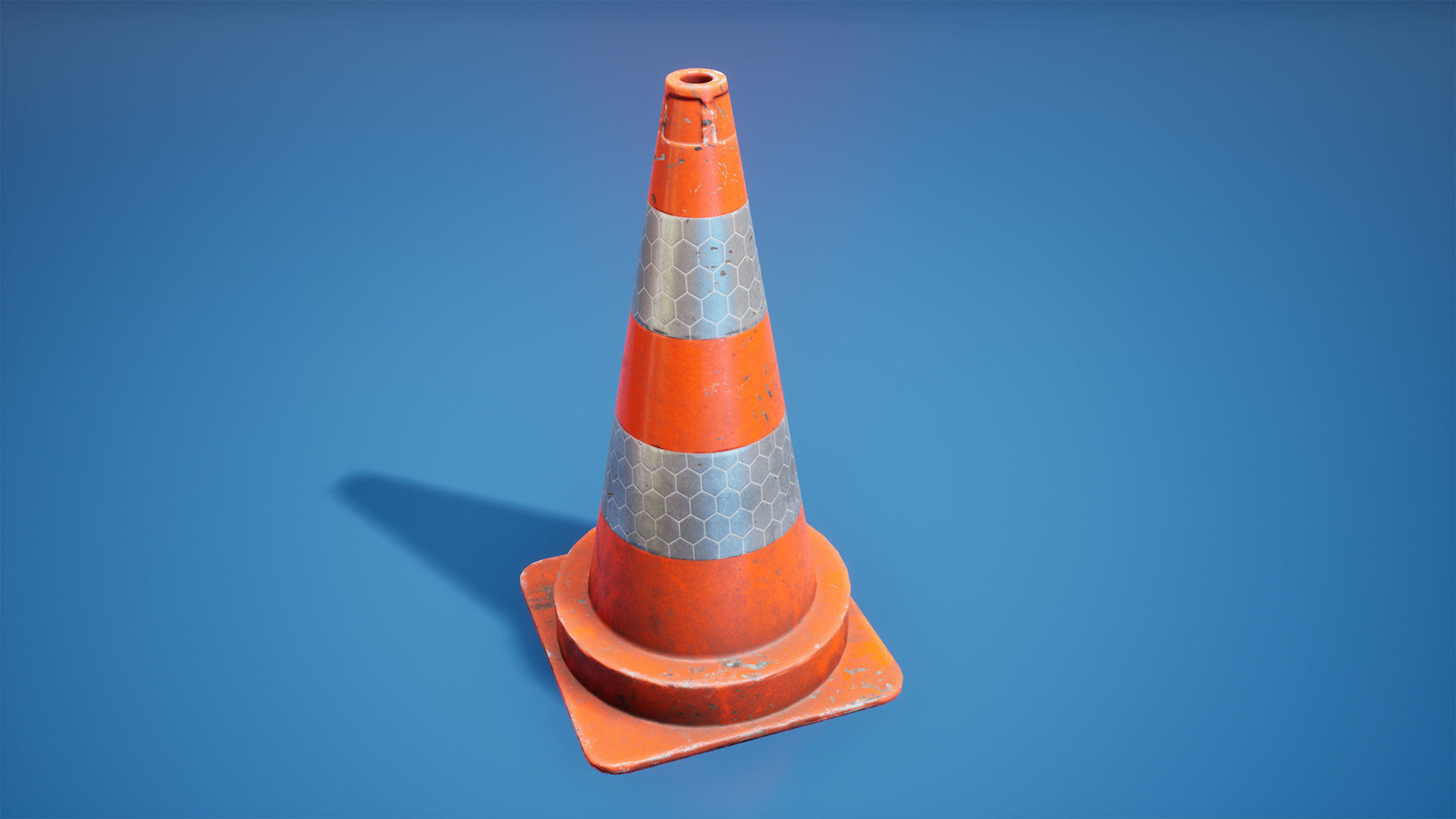 Traffic barriers Low-poly 3D model_19