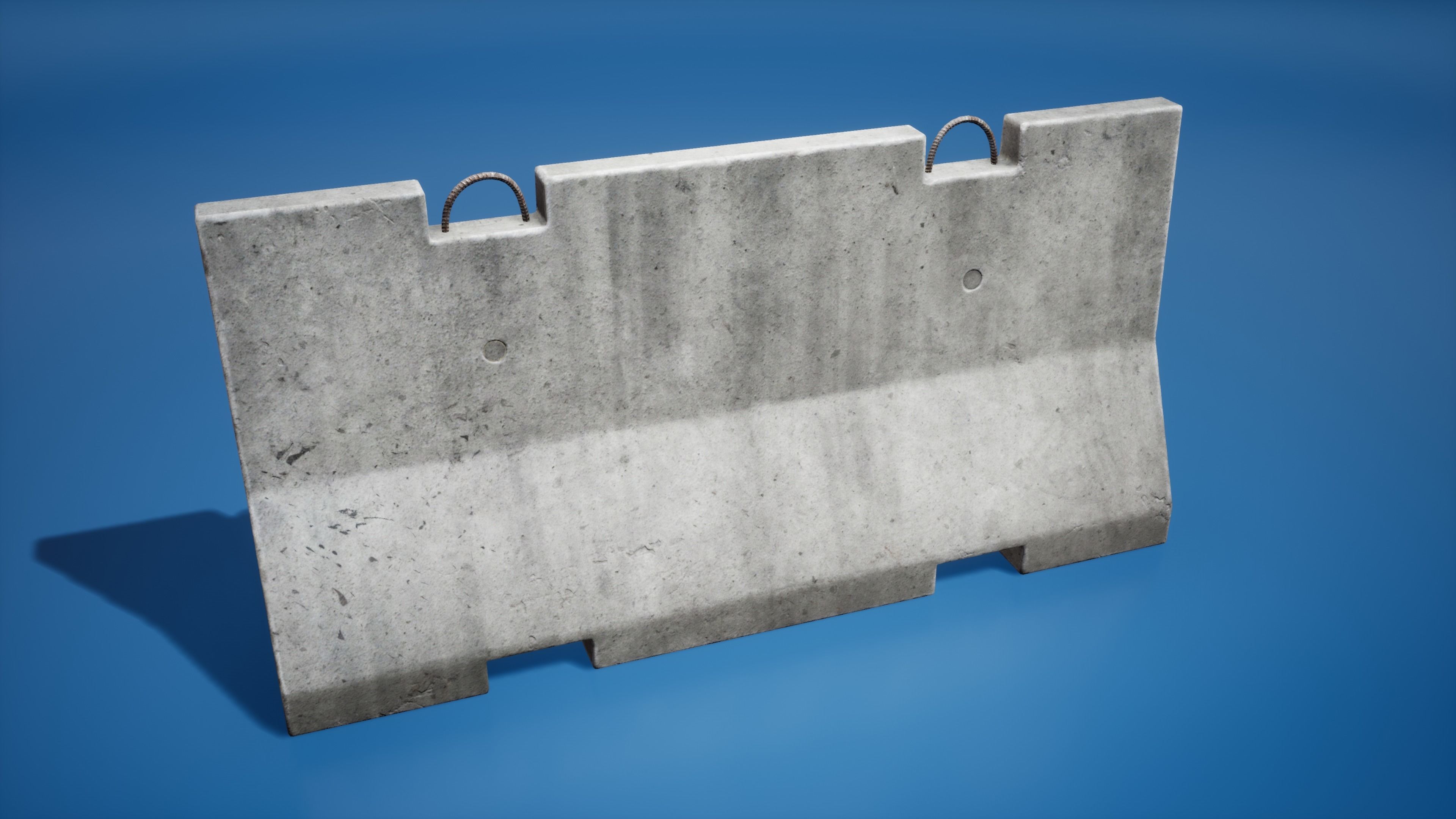 Traffic barriers Low-poly 3D model_26