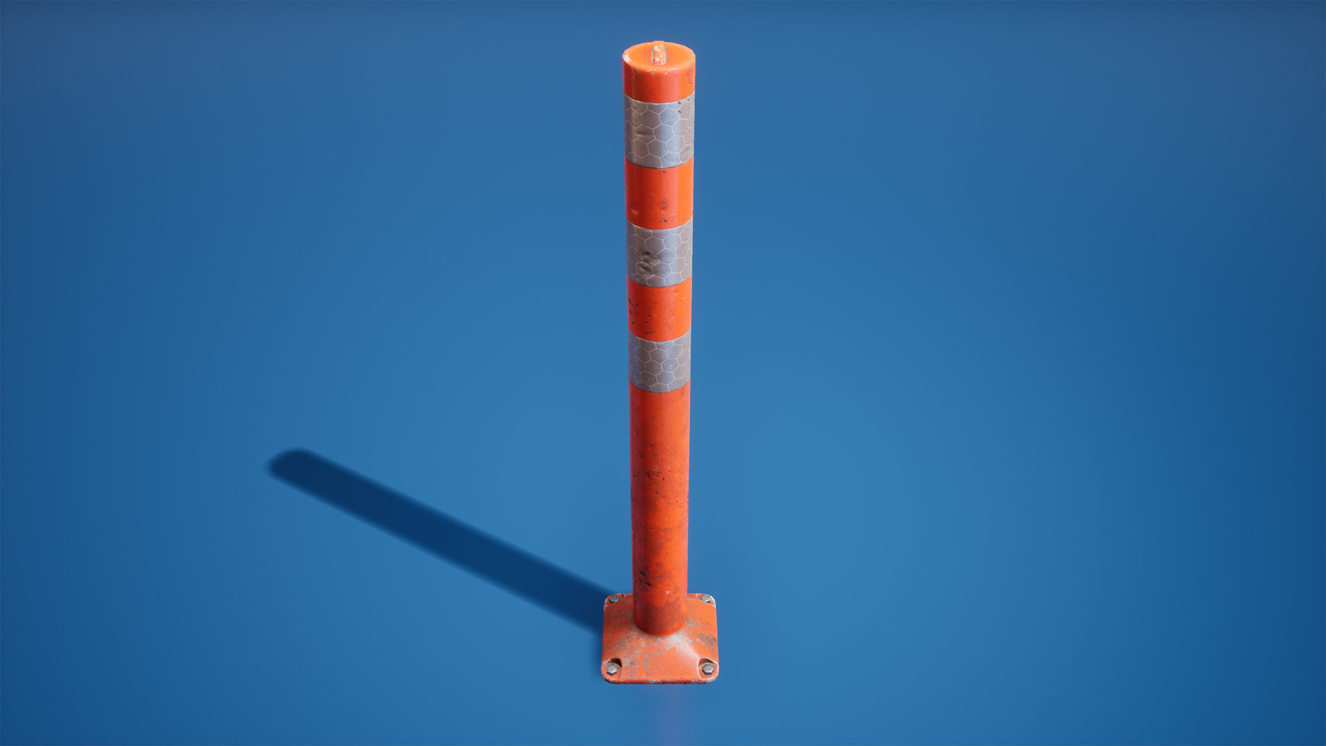 Traffic barriers Low-poly 3D model_17