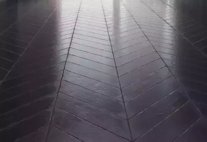 Floor parquet - Chevron - Black Aged