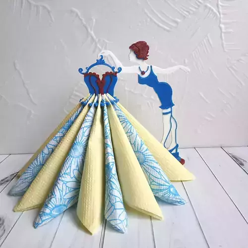 Napkin Holders Fashion Girl 3D print model