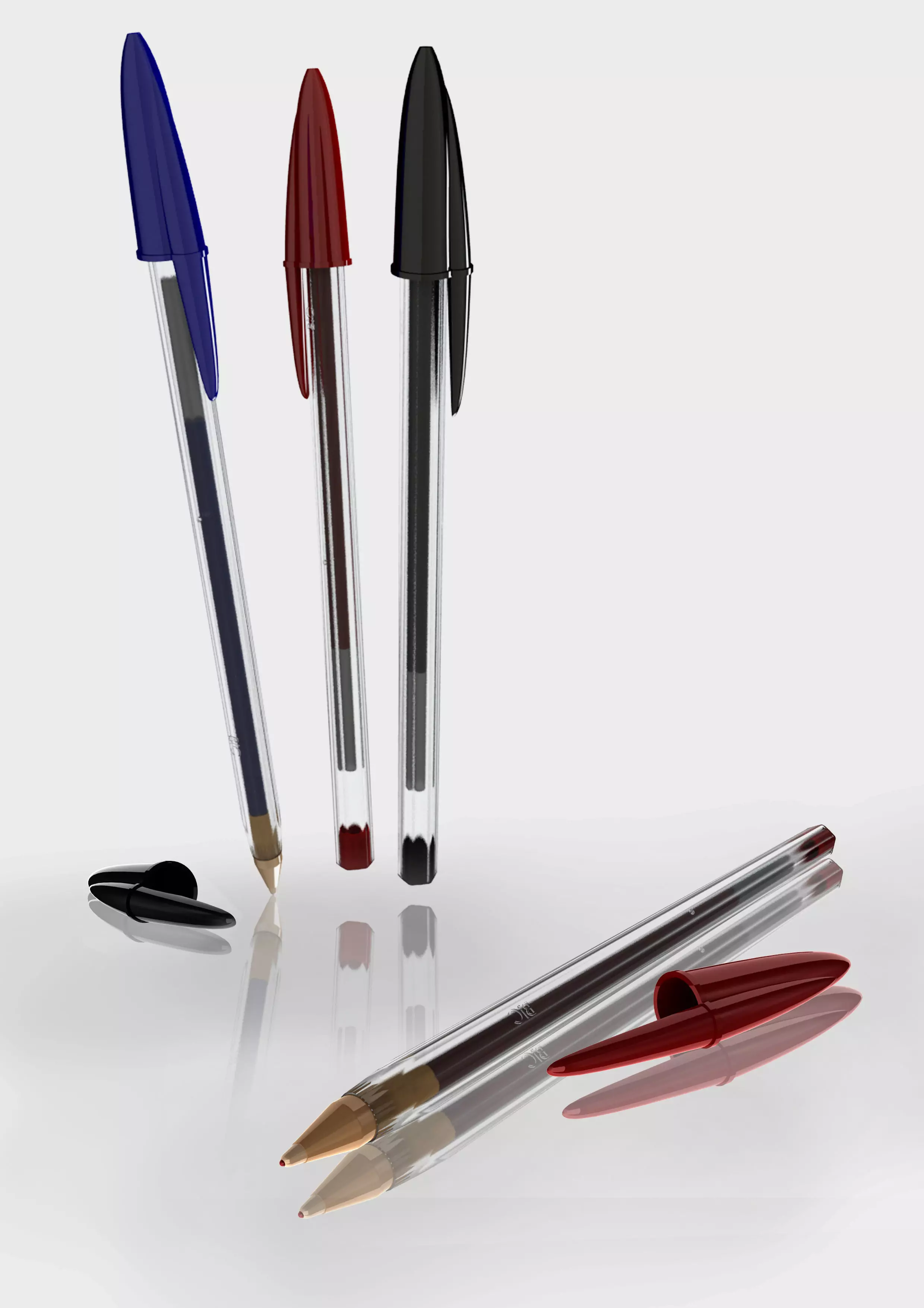 Bic pen Free 3D model_0