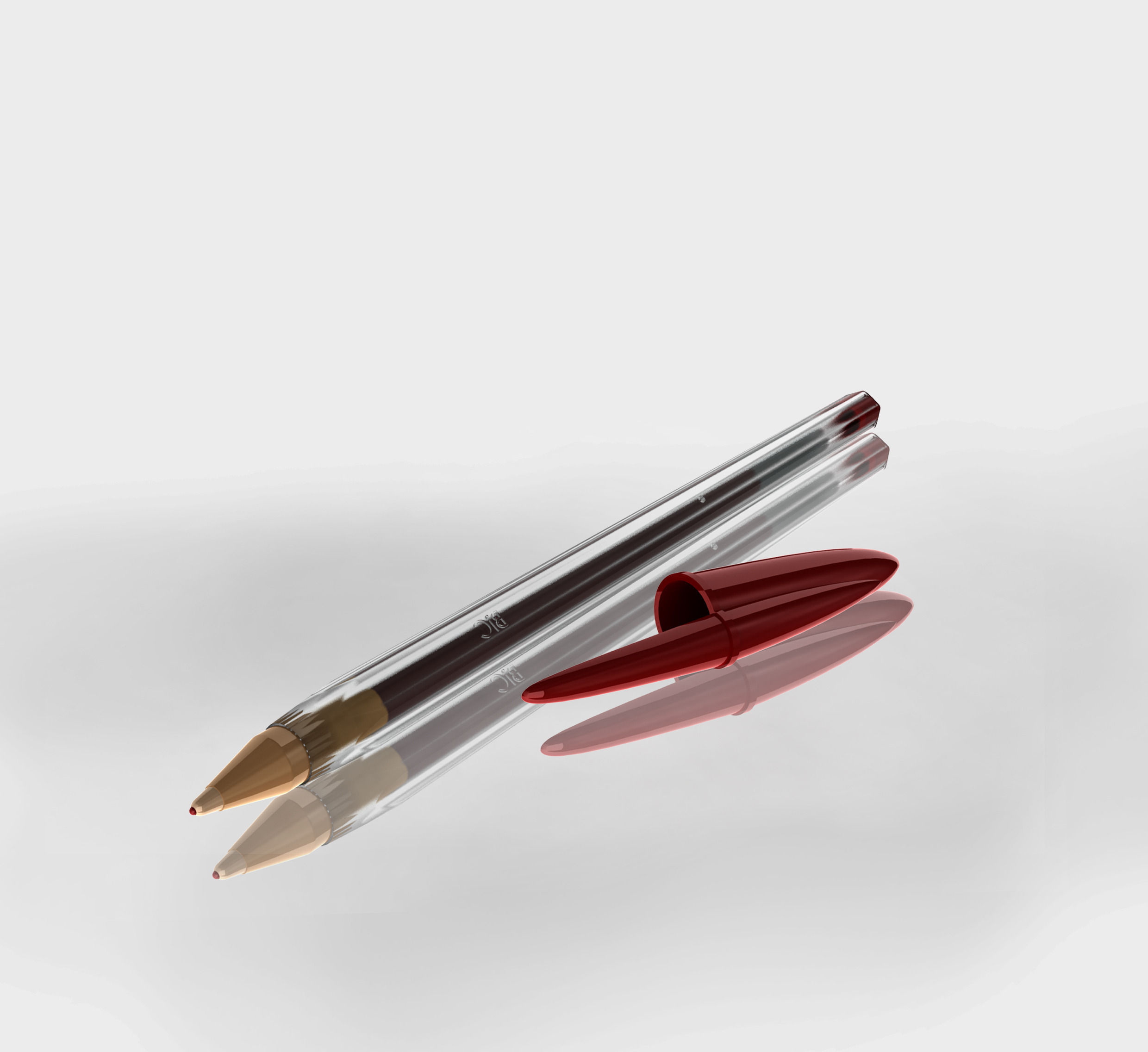 Bic pen Free 3D model_1