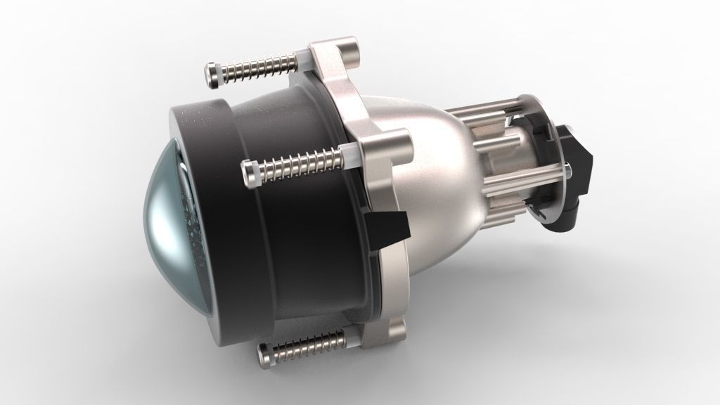 Hella 60mm auto lamp Free 3D model_2