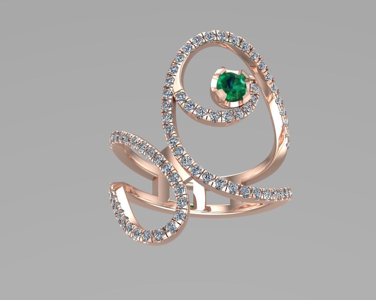 Gold ring NN180 3D model_8
