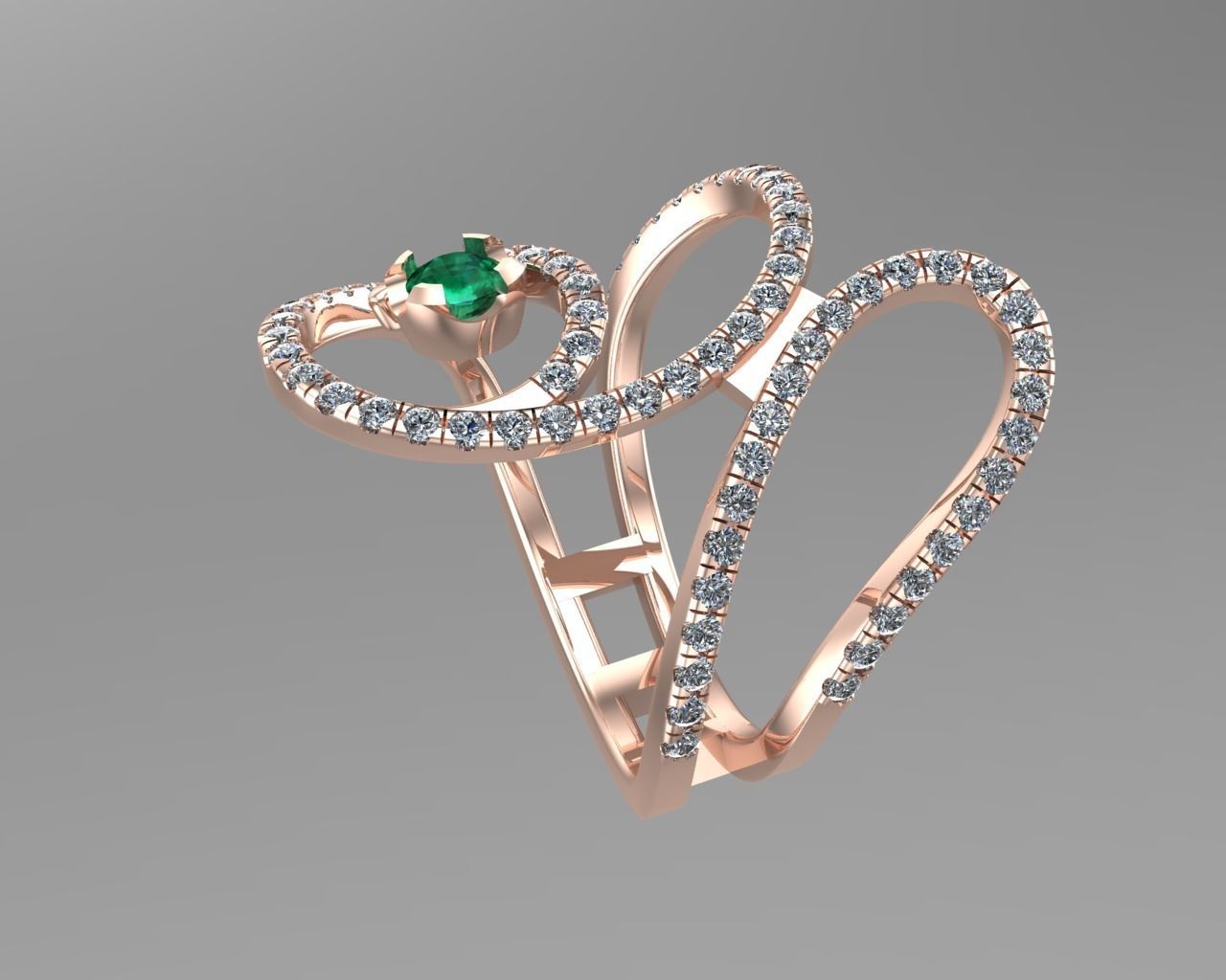 Gold ring NN180 3D model_2