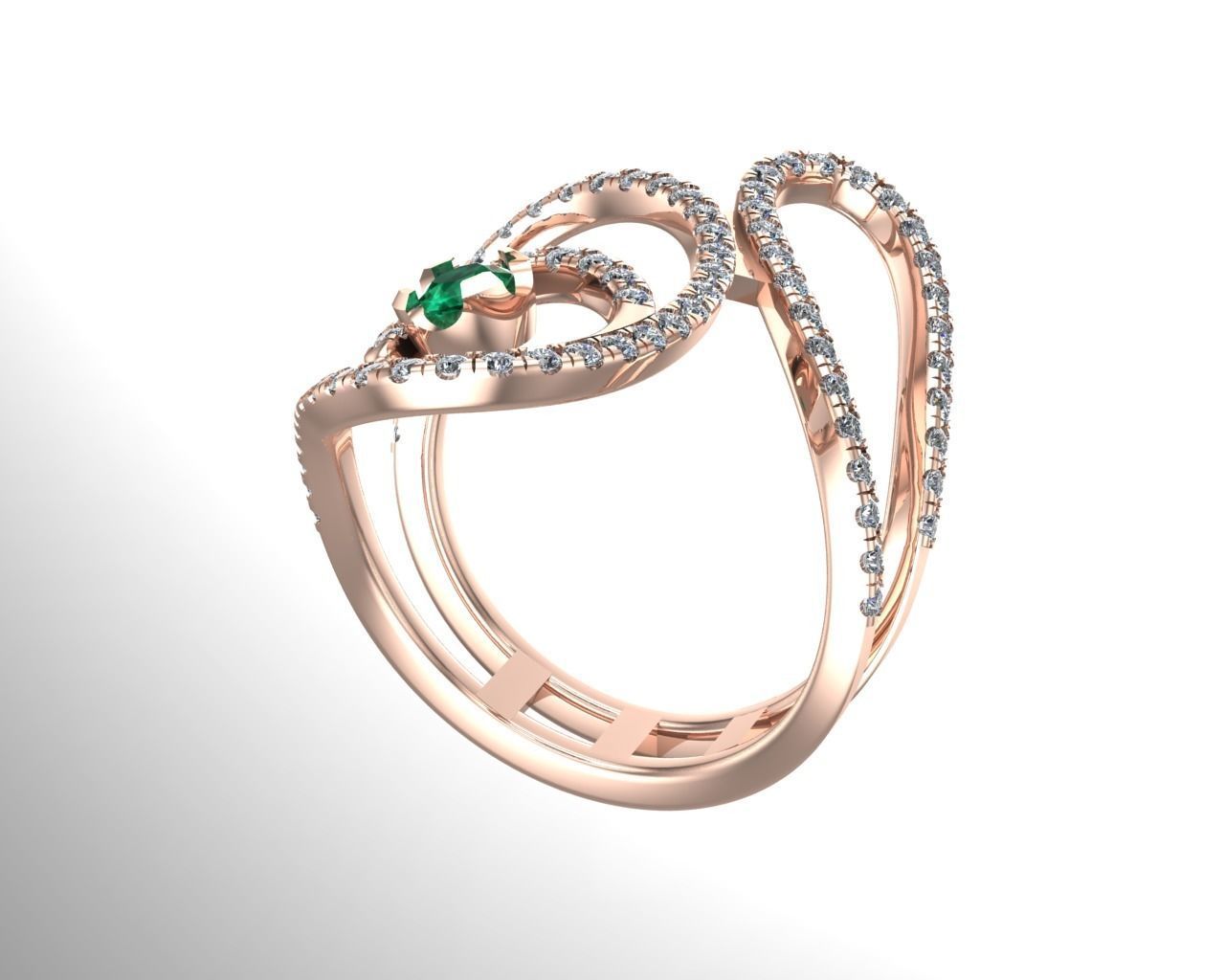 Gold ring NN180 3D model_5
