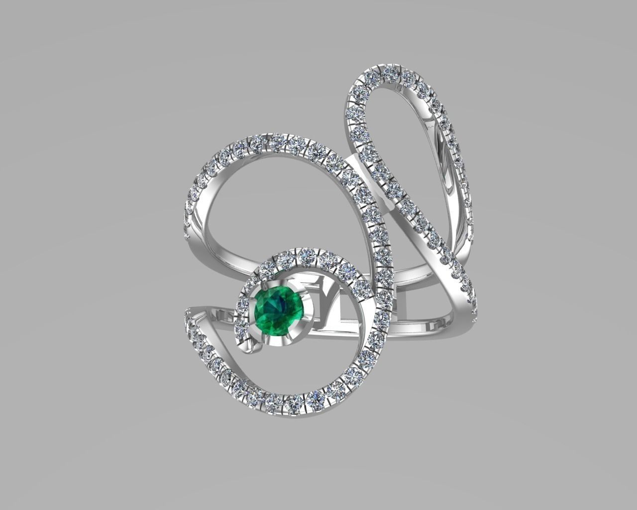 Gold ring NN180 3D model_3