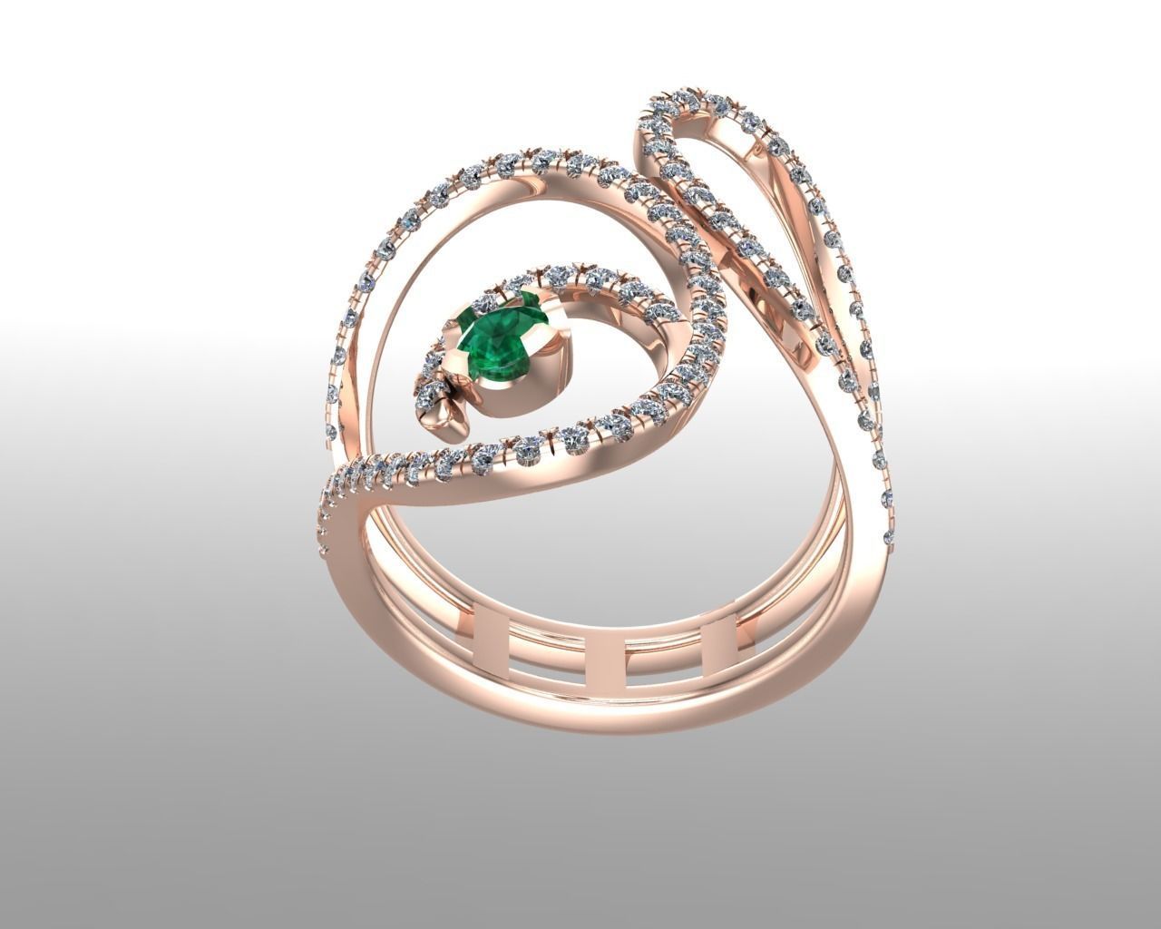 Gold ring NN180 3D model_7