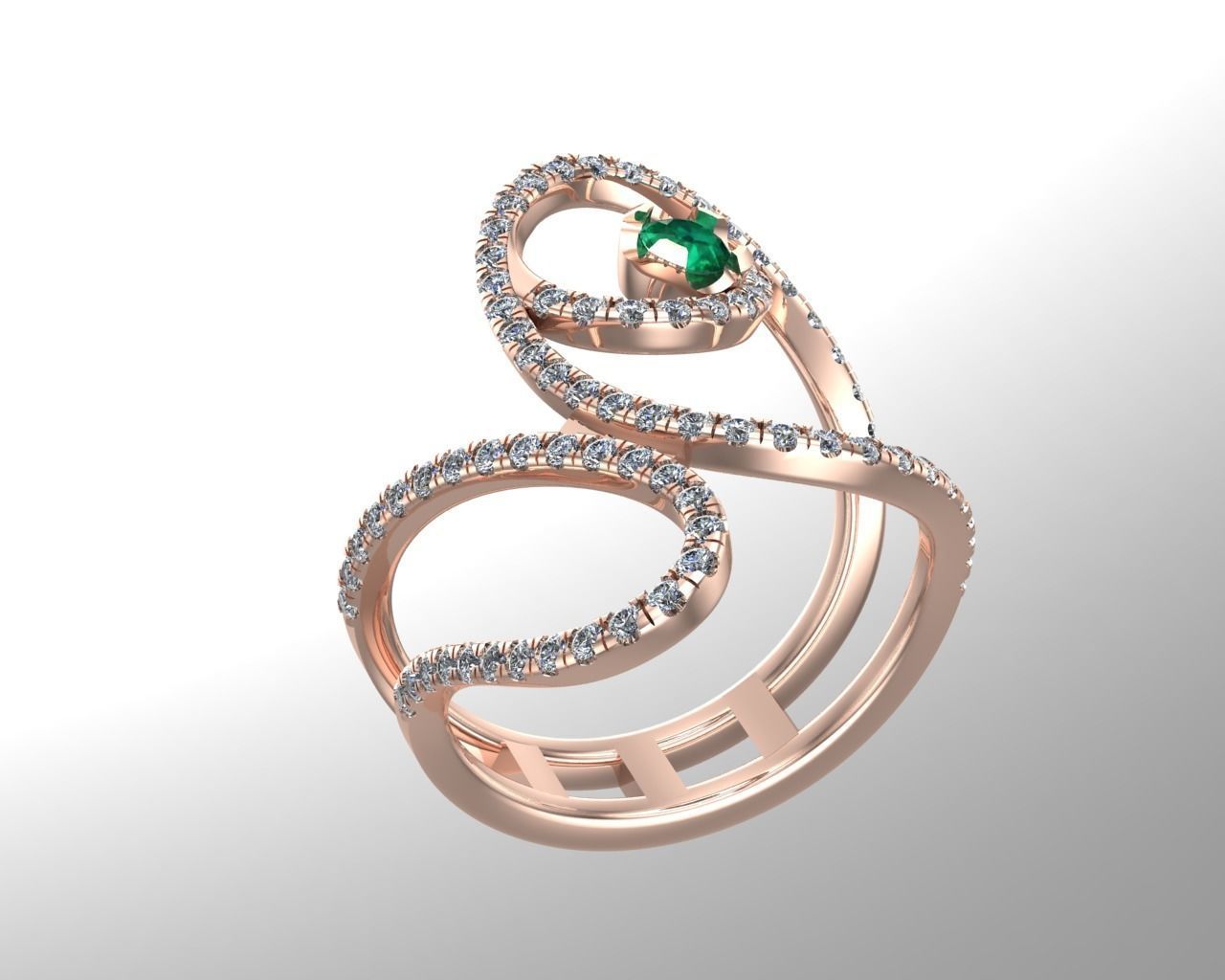 Gold ring NN180 3D model_1