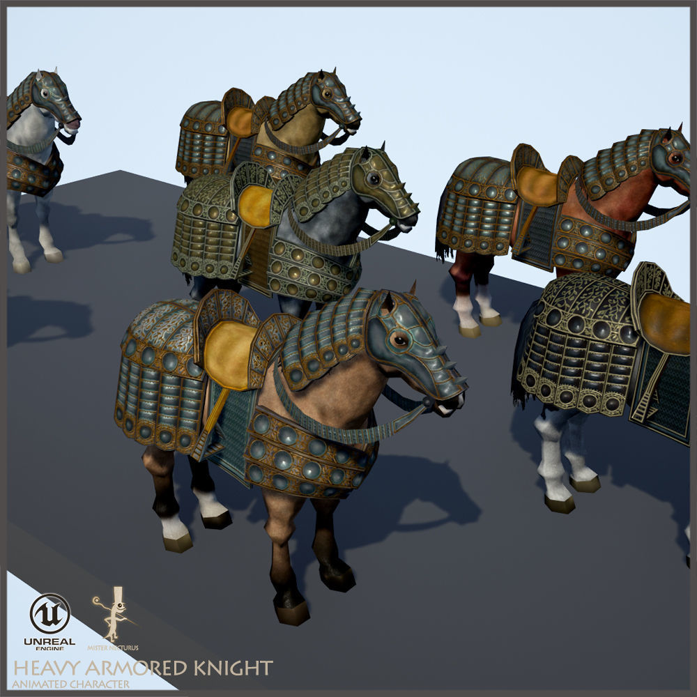 Heavy Armored Knight Low-poly 3D model_19