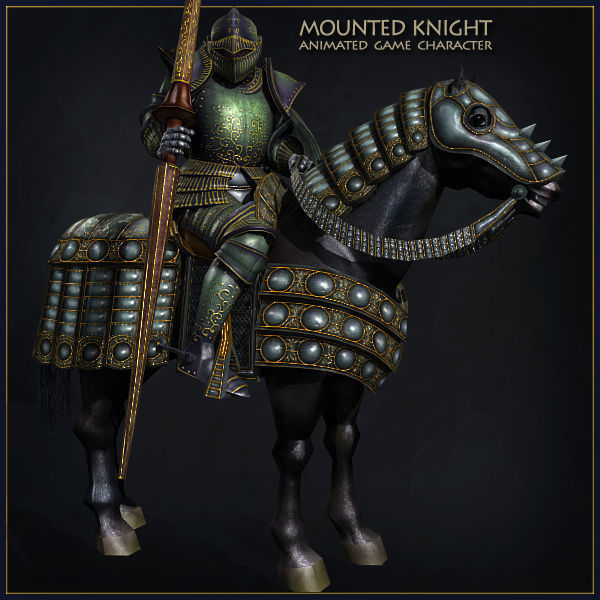 Heavy Armored Knight Low-poly 3D model_23