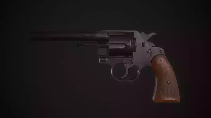 Colt  M 1917 Revolver  Low-poly 3D model