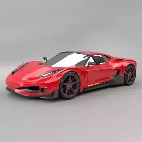 Generic supercar design 3D model