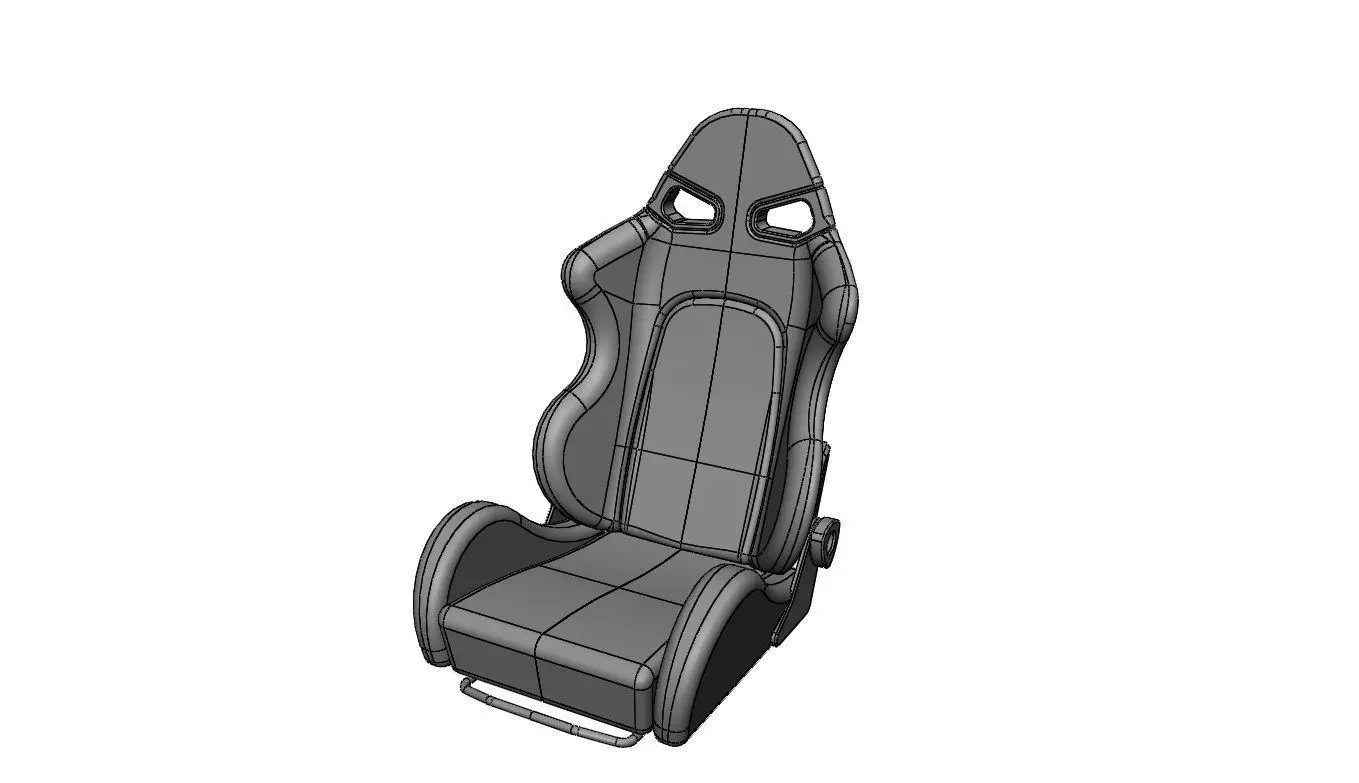 Bride style sparco race car seat Free 3D model_0