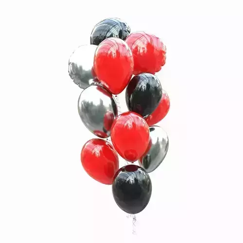 Set helium balloons 3D model