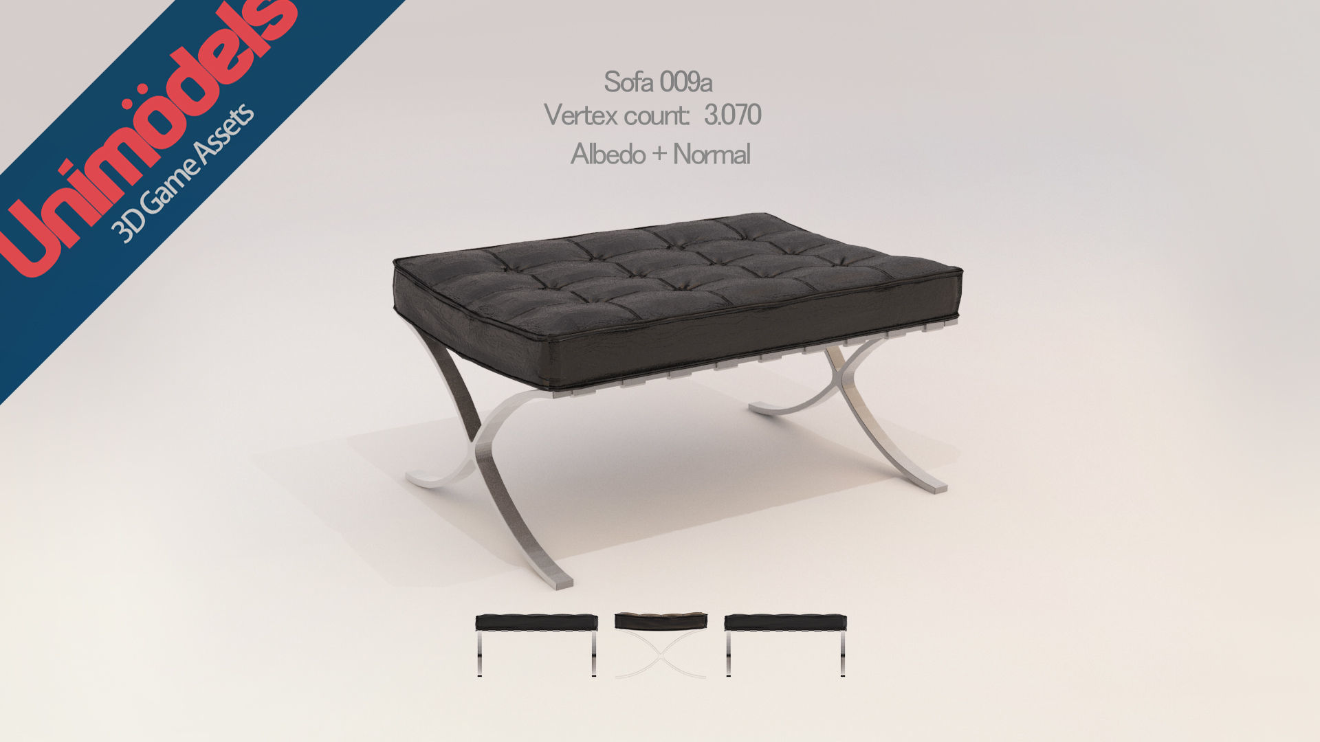 Unimodels Sofas and pillows vol 1 Low-poly 3D model_7