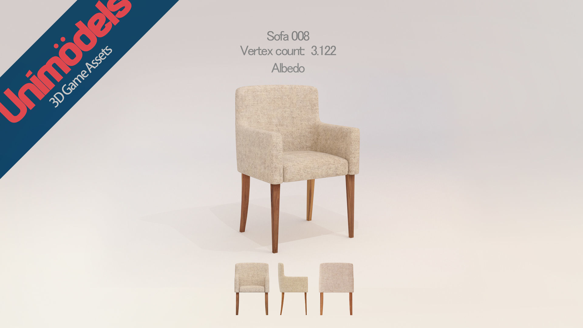 Unimodels Sofas and pillows vol 1 Low-poly 3D model_2