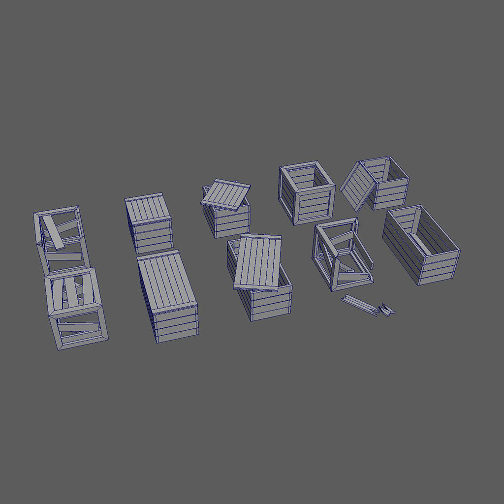 Crate - Mobile - VR Ready Low-poly 3D model_12