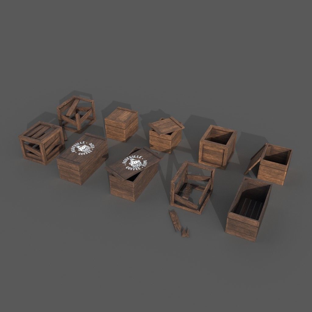 Crate - Mobile - VR Ready Low-poly 3D model_1