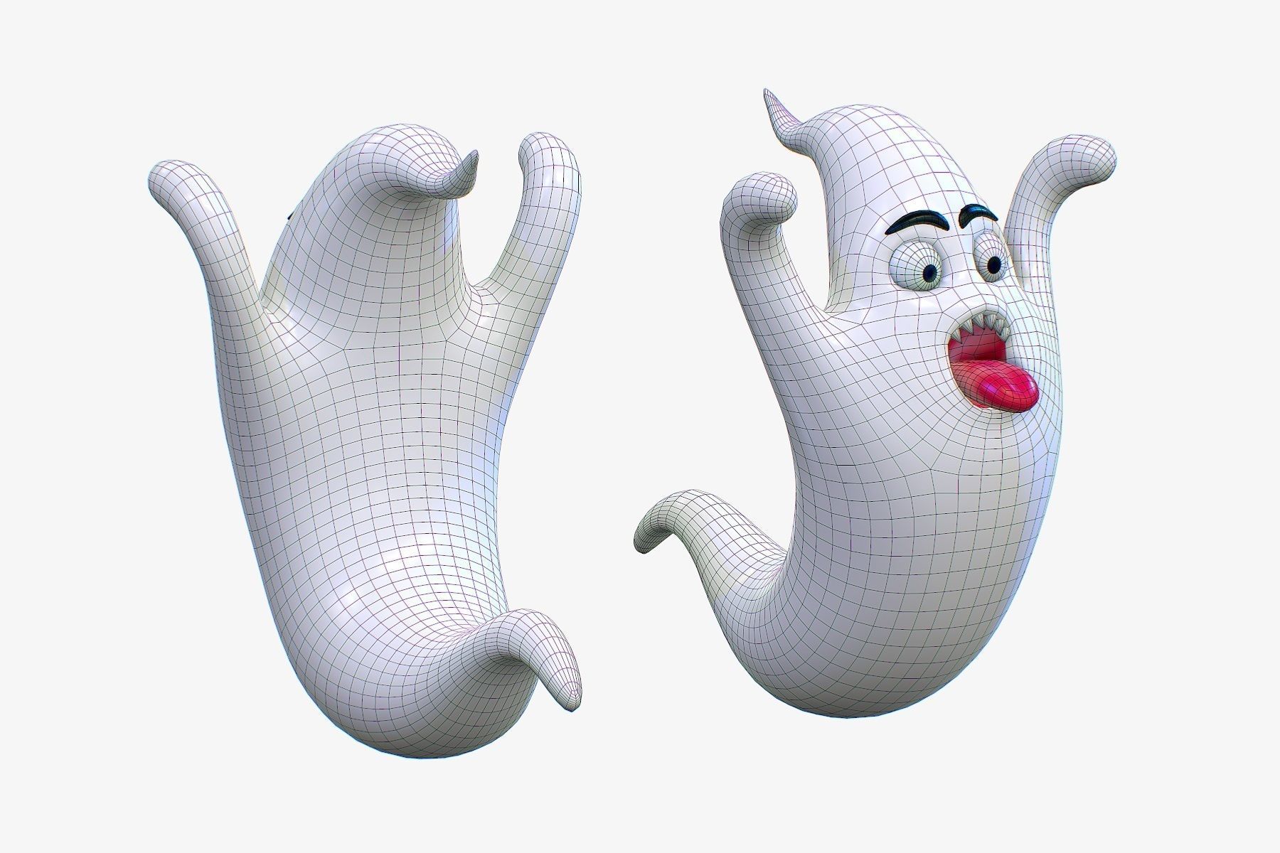 Cartoon ghost characters Pack 3D Model Collection_7