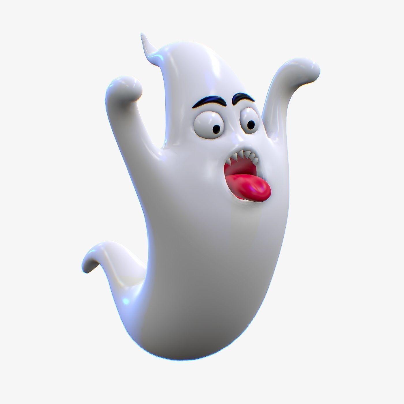 Cartoon ghost characters Pack 3D Model Collection_3