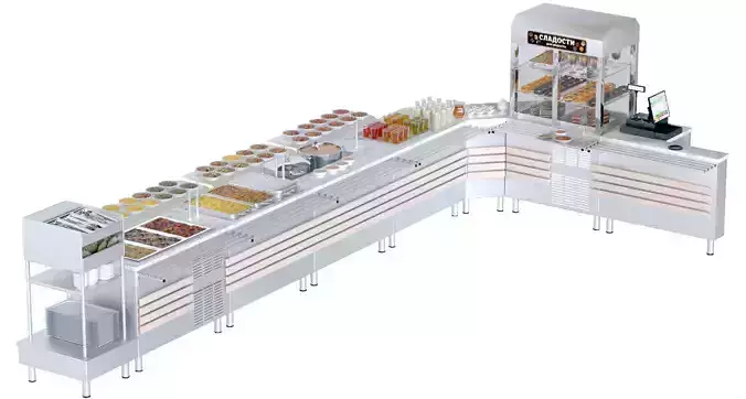 serving line 3D model