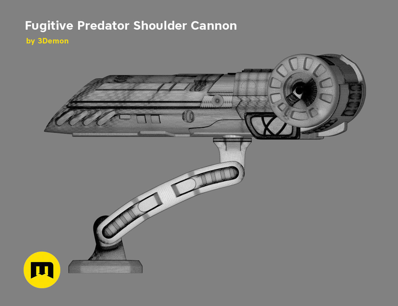 Fugitive Predator Shoulder Plasma Cannon 2018 3D print model_9