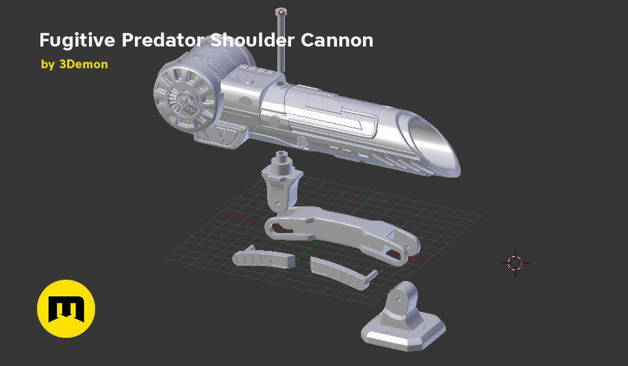 Fugitive Predator Shoulder Plasma Cannon 2018 3D print model_17