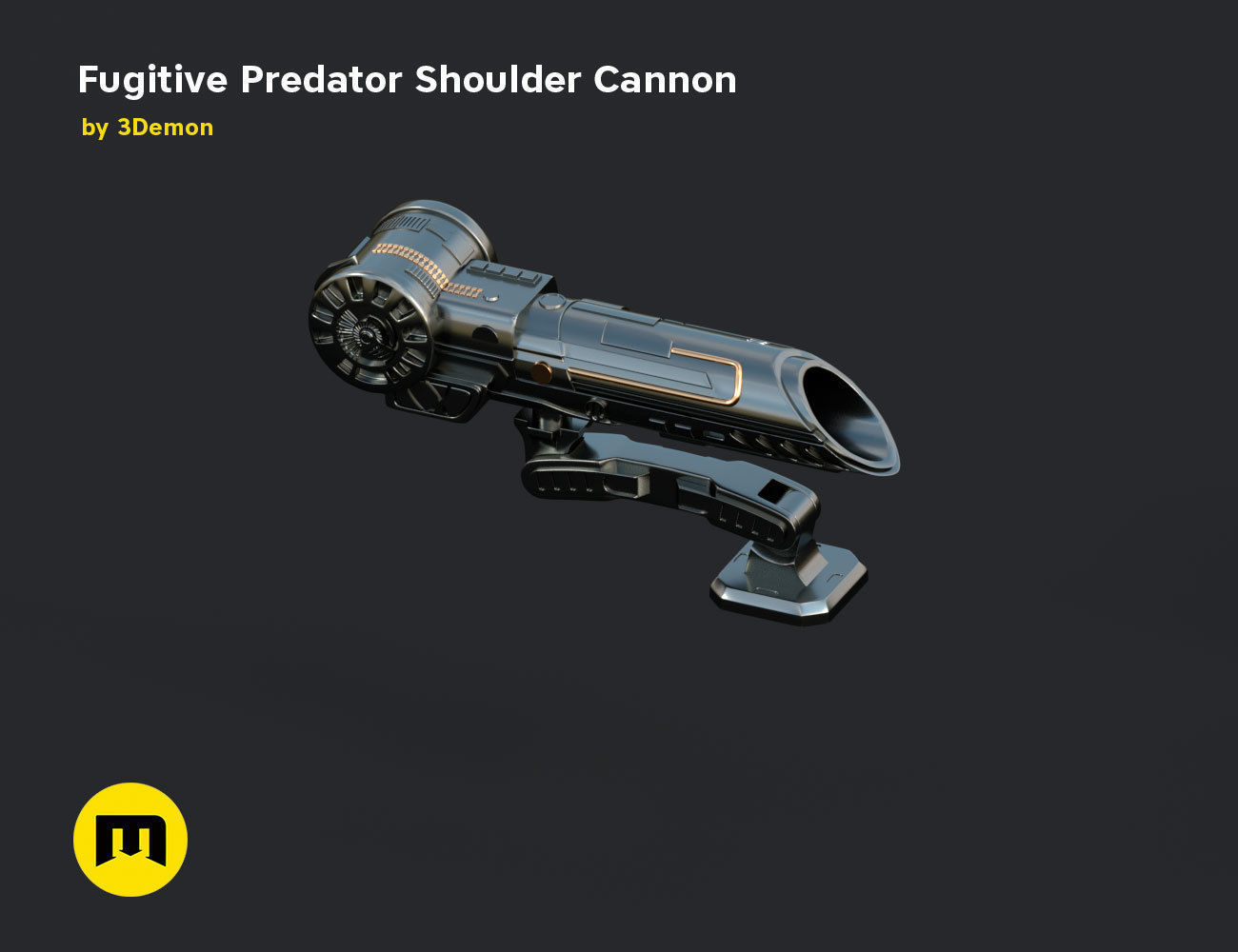 Fugitive Predator Shoulder Plasma Cannon 2018 3D print model_2