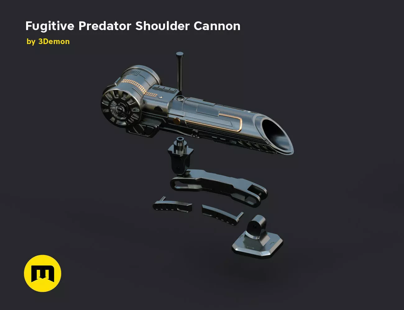 Fugitive Predator Shoulder Plasma Cannon 2018 3D print model_0